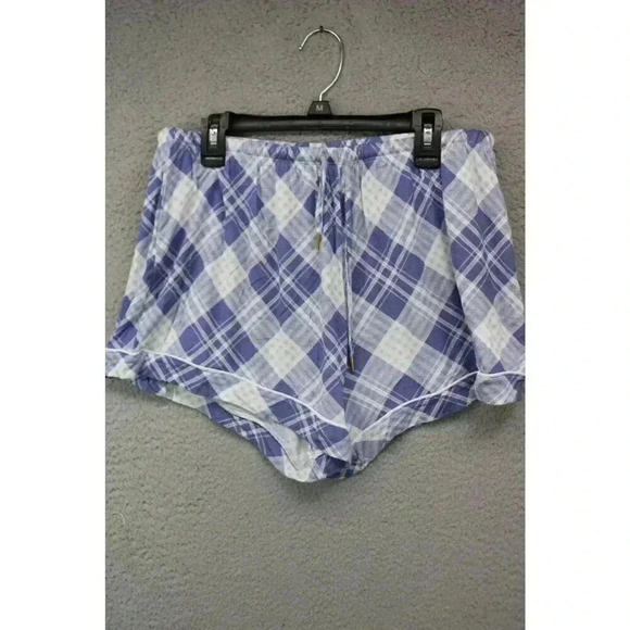 Honeydew Blue Plaid Pajama Set - Women's M - Soft Rayon & Spandex Blend - Picture 9 of 12
